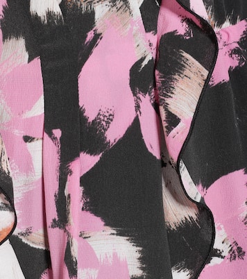 Robe portefeuille en soie mélangée à fleurs | Dorothee Schumacher