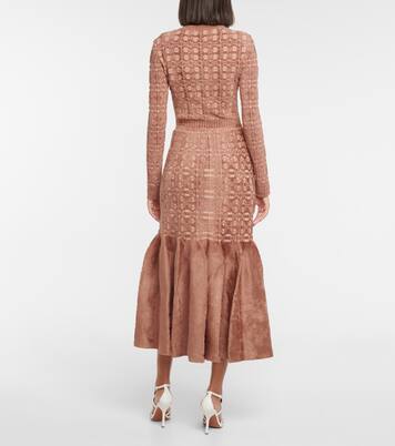 Falda midi de encaje | Alaïa