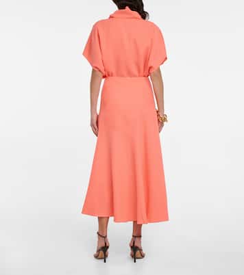 Midirock Adelaide aus Woll-Crêpe | Roksanda