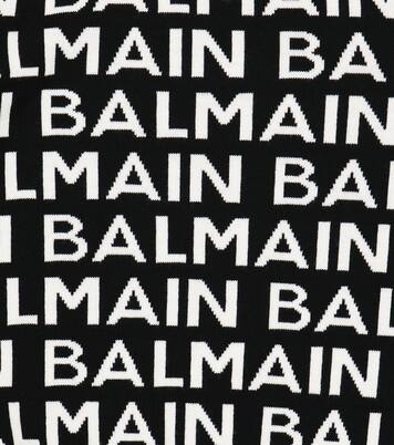 Logo intarsia wool sweater | Balmain Kids