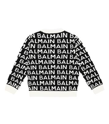 Logo intarsia wool sweater | Balmain Kids