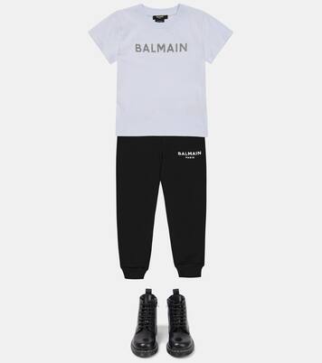 Logo cotton jersey T-shirt | Balmain Kids