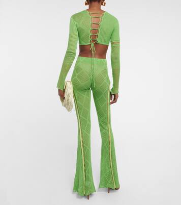 Pantalon évasé Disco en coton | Roberta Einer