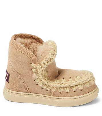 Shearling-lined suede sneakers | Mou Kids
