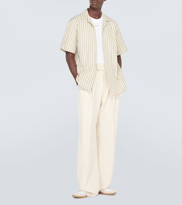 Striped cotton bowling shirt | Lanvin