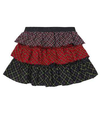 Gonna a balze in popeline di cotone tartan | Polo Ralph Lauren Kids