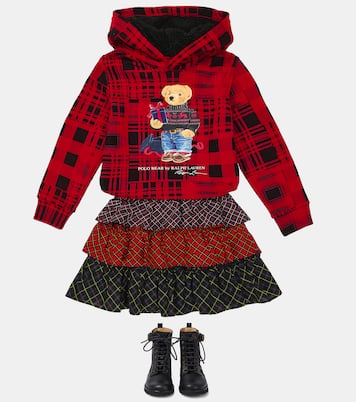 Gonna a balze in popeline di cotone tartan | Polo Ralph Lauren Kids