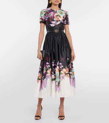 Robe midi à fleurs | Elie Saab