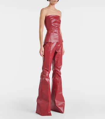 Coated denim corset top | Rick Owens