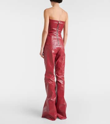 Coated denim corset top | Rick Owens