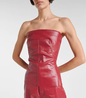 Coated denim corset top | Rick Owens