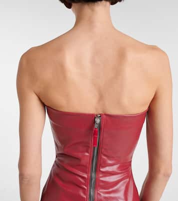 Coated denim corset top | Rick Owens