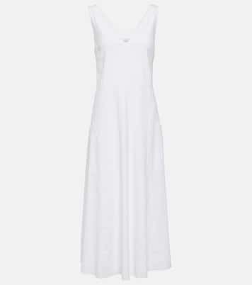 Linen-blend midi dress | Vince