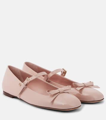 Mary-Jane-Ballerinas Romance Bow aus Lackleder | Valentino Garavani