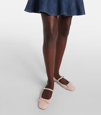 Mary-Jane-Ballerinas Romance Bow aus Lackleder | Valentino Garavani