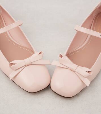 Mary-Jane-Ballerinas Romance Bow aus Lackleder | Valentino Garavani