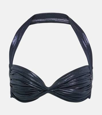 Haut de bikini Bill en lamé | Norma Kamali