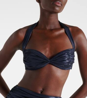 Haut de bikini Bill en lamé | Norma Kamali