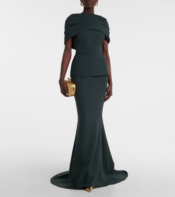 Robe longue en crêpe | Safiyaa