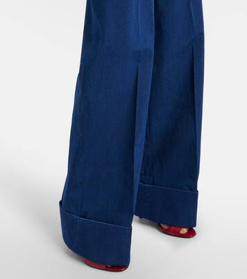 Jeans a gamba larga e vita alta | Valentino