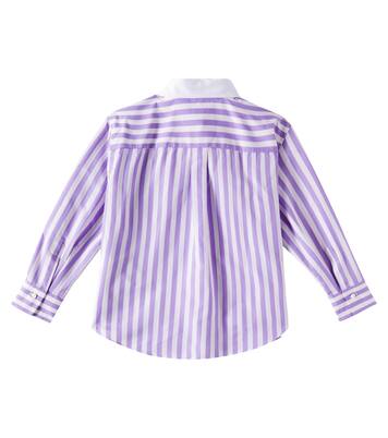 Striped cotton and silk blouse | Brunello Cucinelli Kids