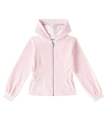 Madge gathered zip-up velour hoodie | Molo