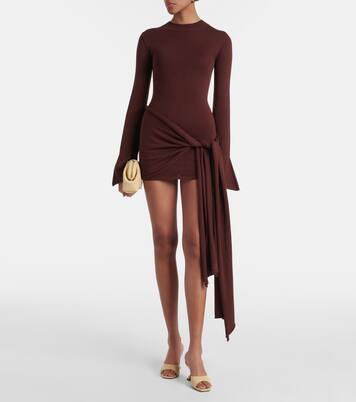 Verzierte Clutch Camelia aus Leder | Amina Muaddi