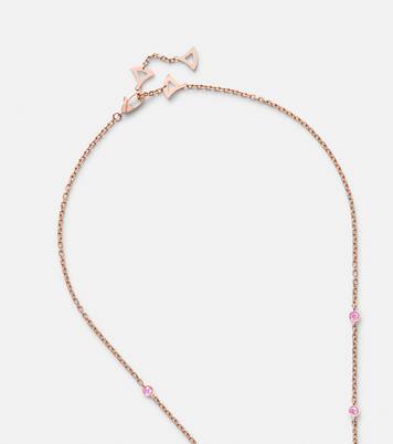 Divas' Dream 18kt rose gold pendant necklace with diamonds, sapphires, and rubies | Bvlgari