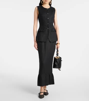 Matilda ruffled linen vest | Posse