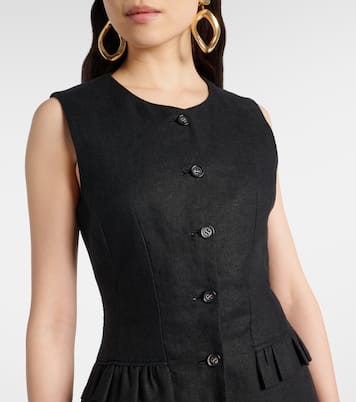 Matilda ruffled linen vest | Posse