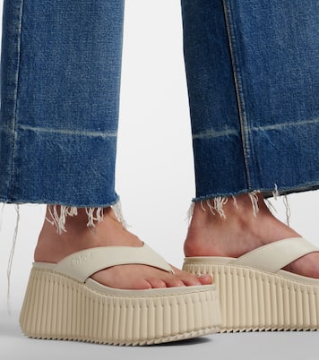 Nama 80 leather platform thong sandals | Chloé