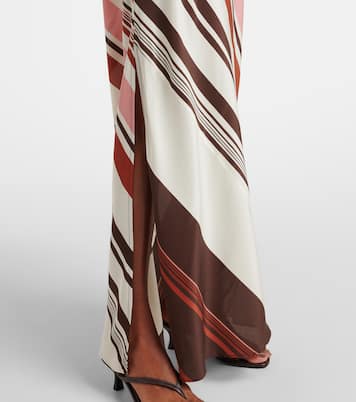 Thistle striped silk satin maxi dress | SIR