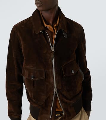 Shearling-trimmed suede blouson | Tom Ford