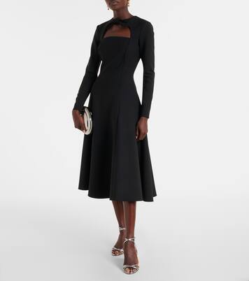 Robe de cocktail en laine mélangée | Oscar de la Renta