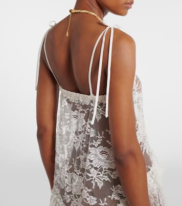 Ruffled sheer lace maxi dress | Chloé