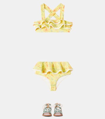 Bumby Aman printed ruffled bikini top | Marysia Bumby