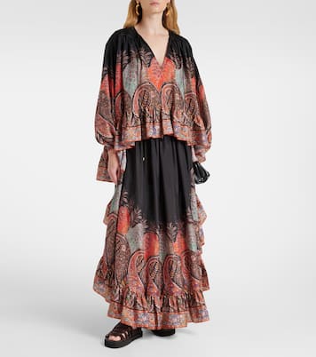 Rhiannon ruffled silk maxi skirt | Zimmermann