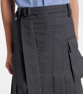 Midirock aus Wolle | Sacai