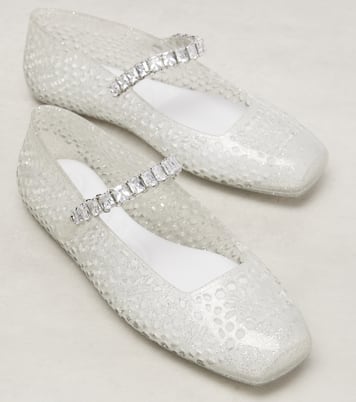 Jelly embellished PU Mary Jane flats | Jimmy Choo