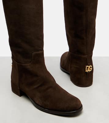 Overknee-Stiefel aus Veloursleder | Dolce&Gabbana