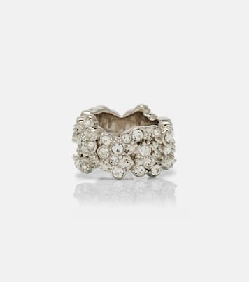 Crystal-embellished ring | Jil Sander