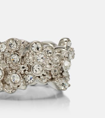 Crystal-embellished ring | Jil Sander