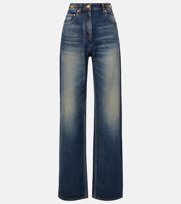 Wide-Leg High-Rise Jeans | Versace