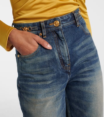 Wide-Leg High-Rise Jeans | Versace