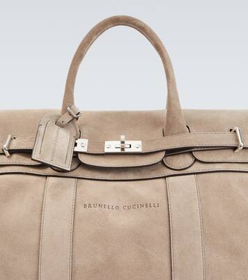 Suede duffel bag | Brunello Cucinelli