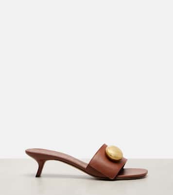 Pebble Anagram leather mules | Loewe