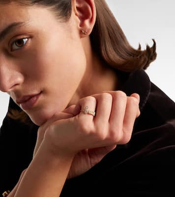 Ring Omg Script aus 14kt Gelbgold (585/1000) mit Diamanten | Sydney Evan