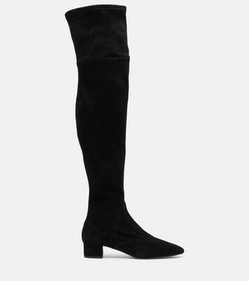 Overknee-Stiefel Remi 35 aus Veloursleder | Aquazzura
