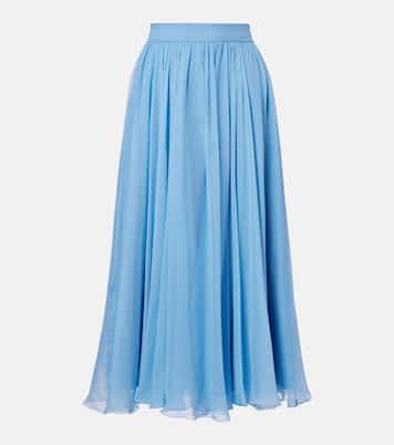 Midirock aus Seidenchiffon | Dolce&Gabbana