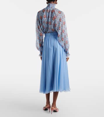 Midirock aus Seidenchiffon | Dolce&Gabbana